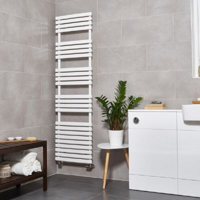 ULTRAHEAT POPLAR WHITE BATHROOM H788mm x W500mm CONTEMPORARY FLAT PANELED TOWEL WARMER, 5PO7W ULTRAHEAT POPLAR WHITE BATHROOM H788mm x W500mm CONTEMPORARY FLAT PANELED TOWEL WARMER, 5PO7W